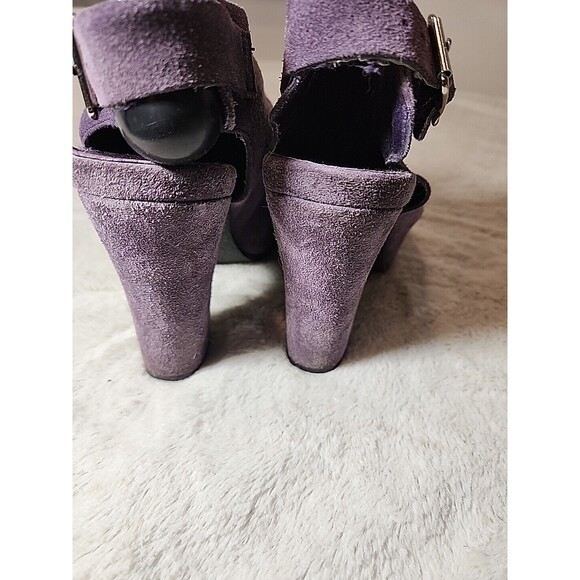 MIA Shoes Womens 7-1/2 Suede Refine Suede 4 inch block heels Peep Toe Platforms - Picture 5 of 10